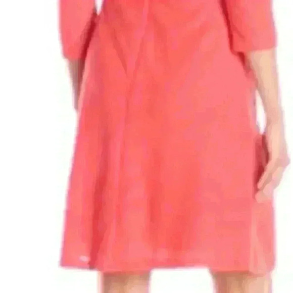 London Times Women's Chevron Mesh Fit-and-Flare Dress - Picture 2 of 2